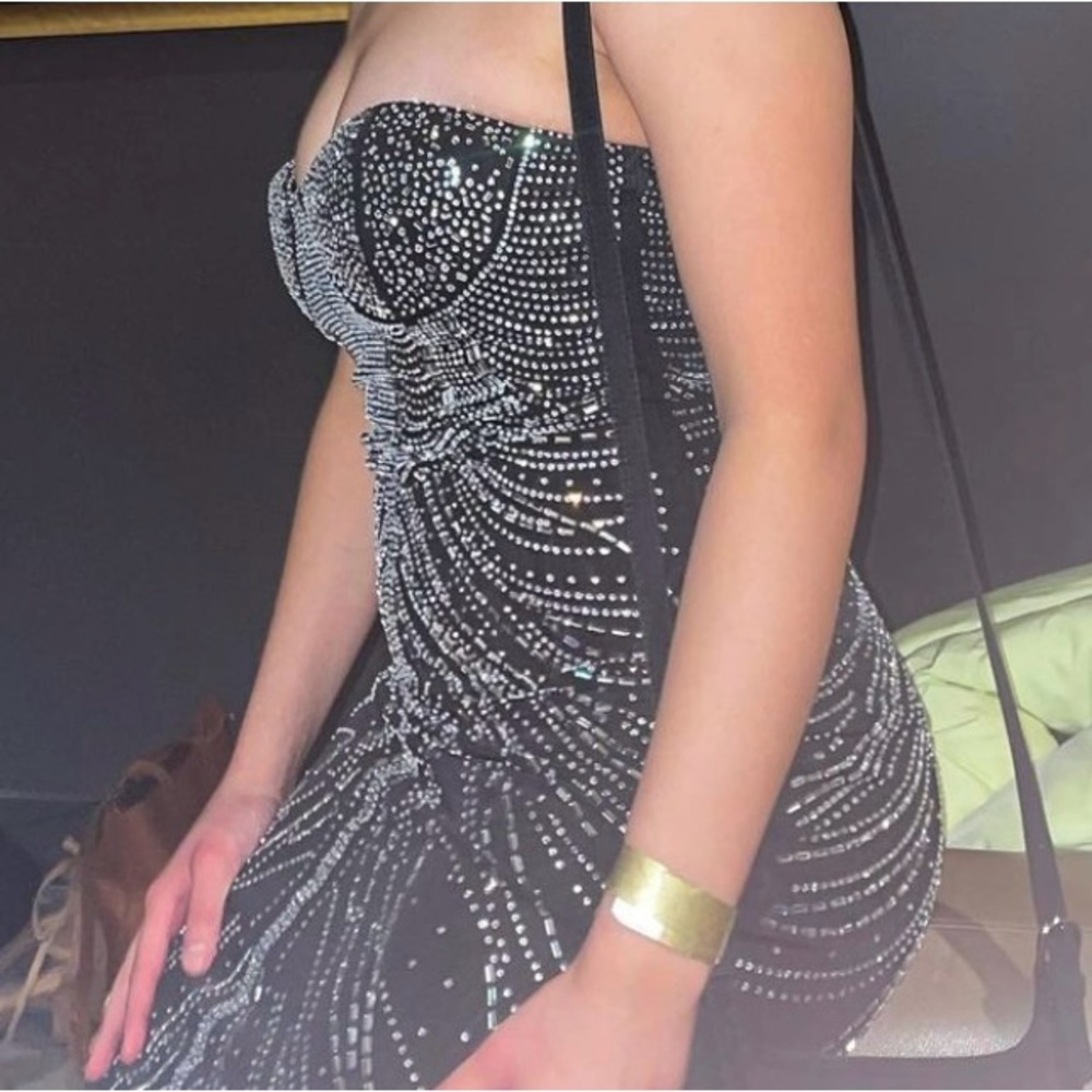 Rhinestone Midi Dress Gown | USED ONLY ONCE